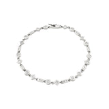 MICHAEL M Bracelets 14K White Gold / Small Mixed Shape Bezel Tennis Bracelet BR410WG
