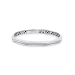 MICHAEL M Bracelets 14K White Gold / Small Octave Bangle Bracelet BR551S