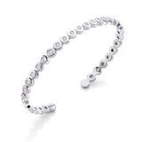 MICHAEL M Bracelets 14K White Gold / Small Octave Diamond Cuff BR551S