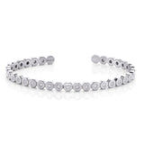 MICHAEL M Bracelets 14K White Gold / Small Octave Diamond Cuff BR551S