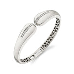MICHAEL M Bracelets 14K White Gold / Small Orb Split Open Cuff BR521