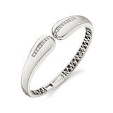 MICHAEL M Bracelets 14K White Gold / Small Orb Split Open Cuff BR521