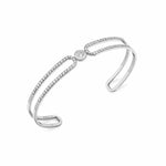 MICHAEL M Bracelets 14K White Gold / Small Pave Alignment Cuff BR359PVS