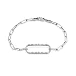 MICHAEL M Bracelets 14K White Gold / Small Pave Singleton Bracelet