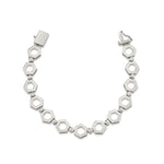 MICHAEL M Bracelets 14K White Gold / Small Plain Hex Infinity Bracelet BR502