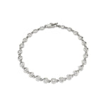 MICHAEL M Bracelets 14K White Gold / Small Round Bezel Tennis Bracelet BR408WG