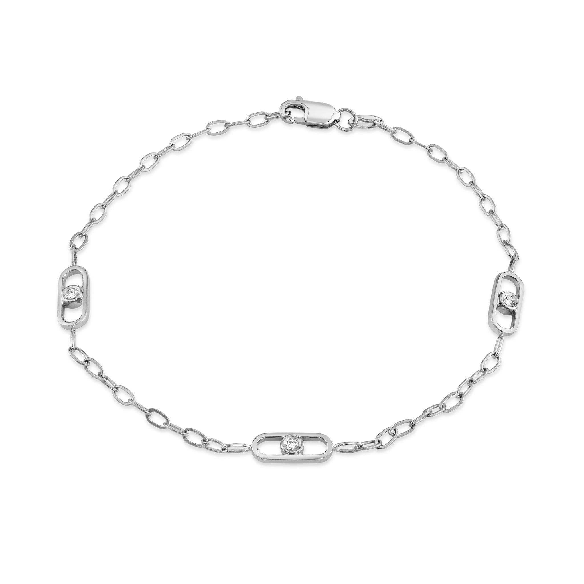 MICHAEL M Bracelets 14K White Gold / Small Streamlined Bracelet BR351M
