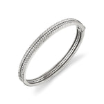 MICHAEL M Bracelets 14K White Gold / Small Tetra Pavé Bangle BR395M