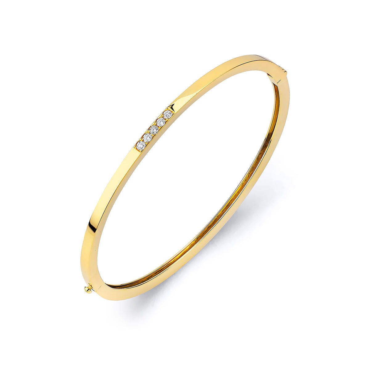 MICHAEL M Bracelets 14K Yellow Gold / Medium Chroma Gold Pavé Stacking Bracelet BR482M-HP