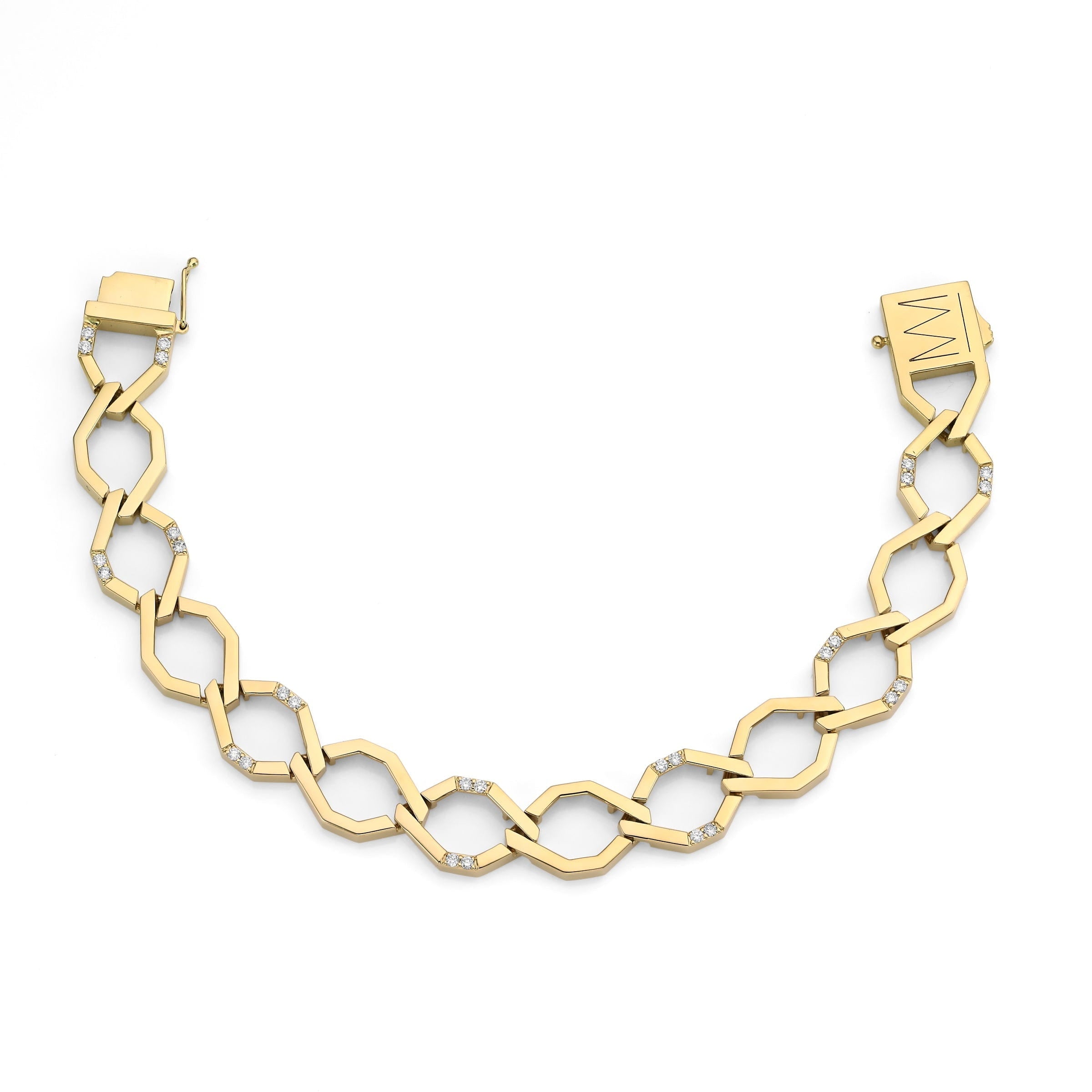 MICHAEL M Bracelets 14K Yellow Gold / Medium Octave Chain Link Bracelet BR549M