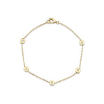 MICHAEL M Bracelets 14K Yellow Gold Signature Station Bracelet BR437