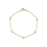 MICHAEL M Bracelets 14K Yellow Gold Signature Station Bracelet BR437