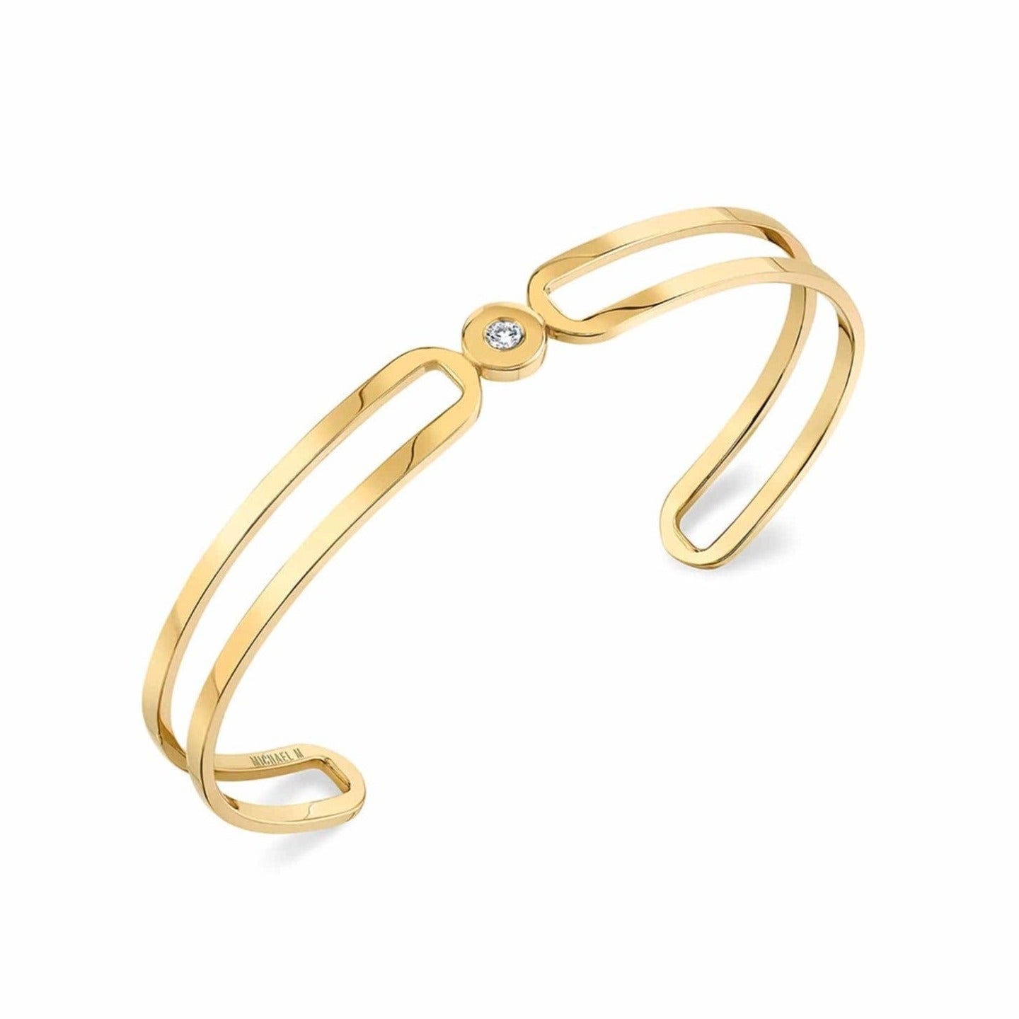 MICHAEL M Bracelets 14K Yellow Gold / Small Alignment Cuff BR359S