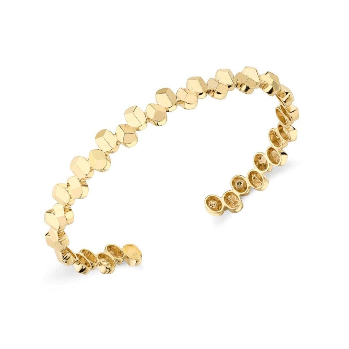 MICHAEL M Bracelets 14K Yellow Gold / Small Carve Repeat Shape Cuff BR457S