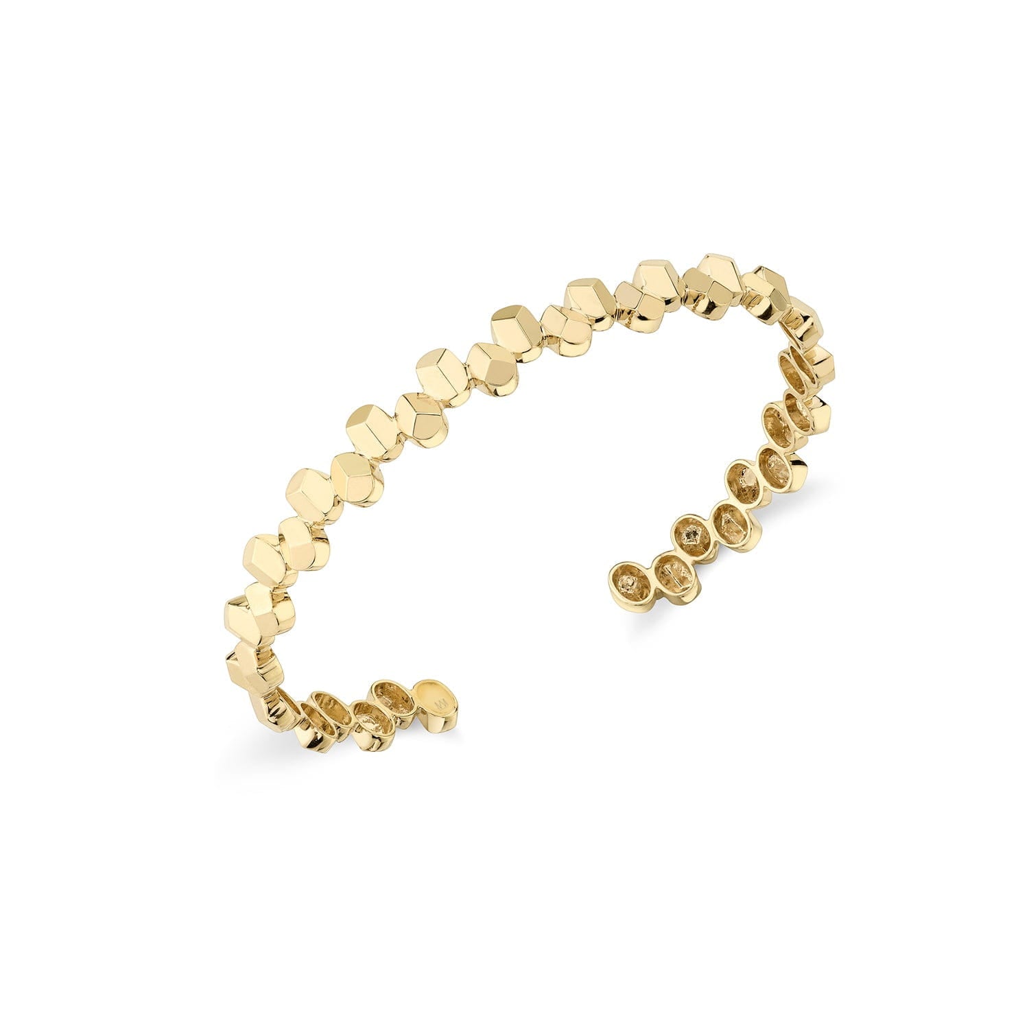 MICHAEL M Bracelets 14K Yellow Gold / Small Carve Repeat Shape Cuff BR457S