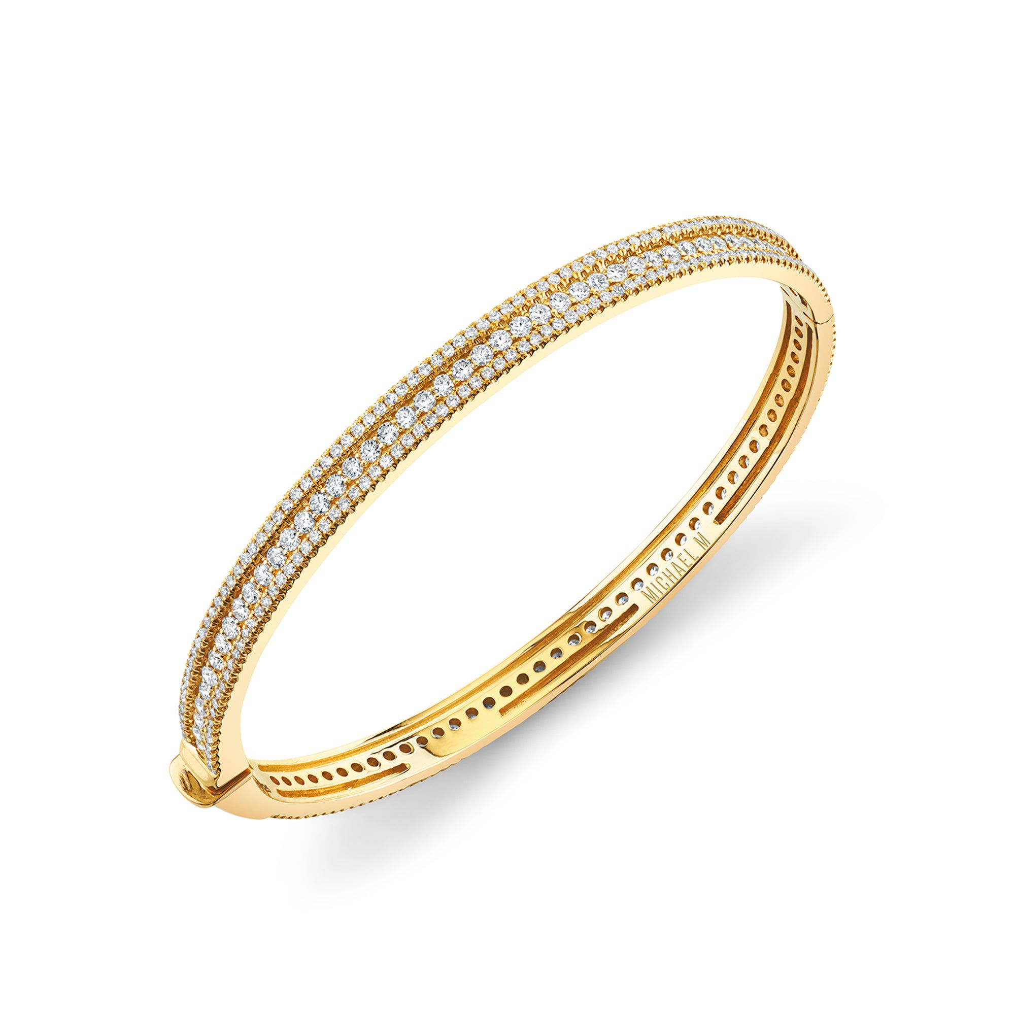 MICHAEL M Bracelets 14K Yellow Gold / Small Europa Bangle BR447S-14KYG