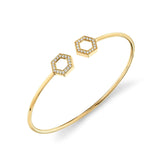 MICHAEL M Bracelets 14K Yellow Gold / Small Hex Flex Cuff BR509S