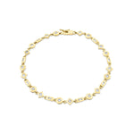 MICHAEL M Bracelets 14K Yellow Gold / Small Mixed Shape Bezel Tennis Bracelet BR410