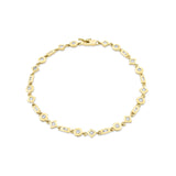 MICHAEL M Bracelets 14K Yellow Gold / Small Mixed Shape Bezel Tennis Bracelet BR410