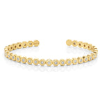 MICHAEL M Bracelets 14K Yellow Gold / Small Octave Diamond Cuff BR551S