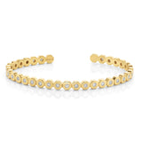 MICHAEL M Bracelets 14K Yellow Gold / Small Octave Diamond Cuff BR551S