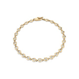 MICHAEL M Bracelets 14K Yellow Gold / Small Round Bezel Tennis Bracelet BR408