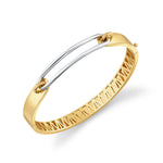 MICHAEL M Bracelets 18K Yellow Gold with White Gold / Small Luxe Link Bracelet BR361-HPM