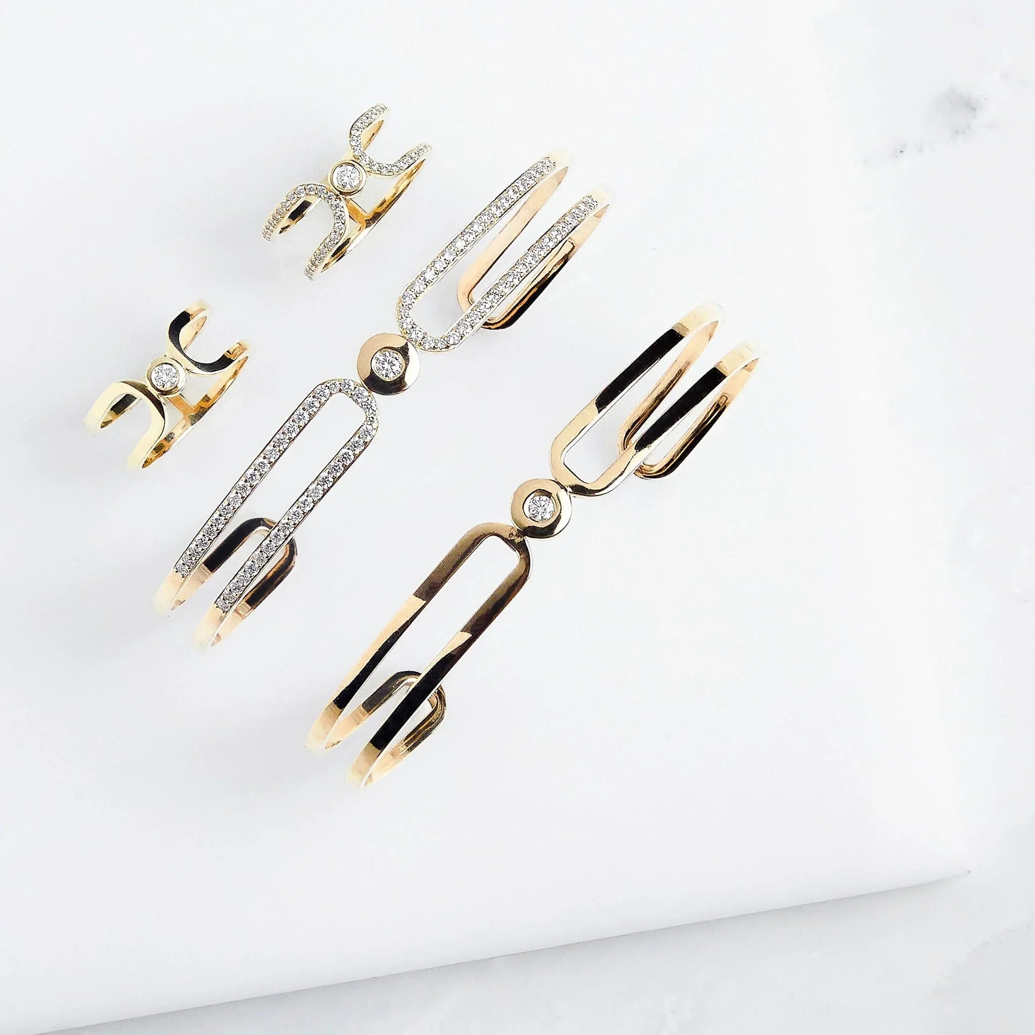 MICHAEL M Bracelets Pave Alignment Cuff