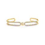 MICHAEL M Bracelets Pave Alignment Cuff