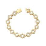 MICHAEL M Bracelets Pavé Hex Infinity Bracelet