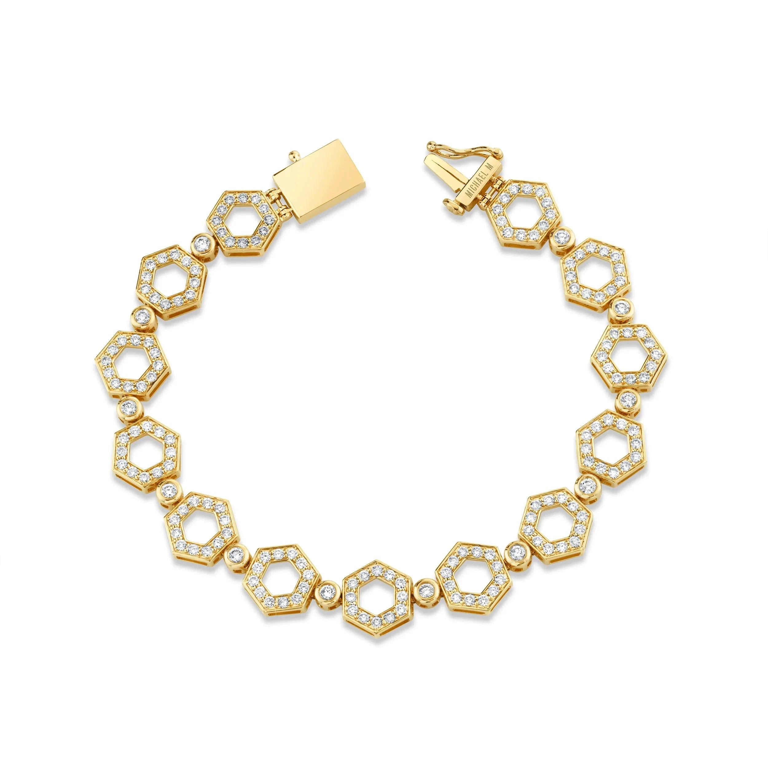 MICHAEL M Bracelets Pavé Hex Infinity Bracelet