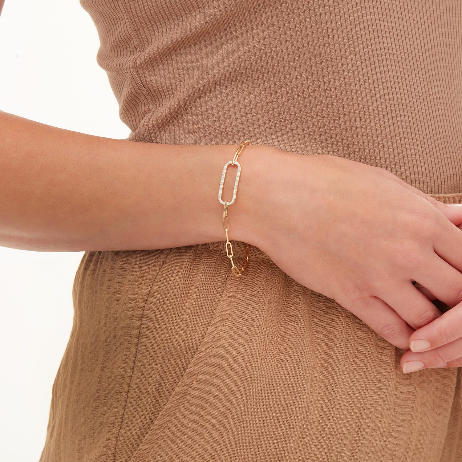 MICHAEL M Bracelets Pave Singleton Bracelet