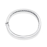 MICHAEL M Bracelets Polished Silver Orb Split Hinged Bracelet