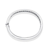 MICHAEL M Bracelets Polished Silver Orb Split Hinged Bracelet