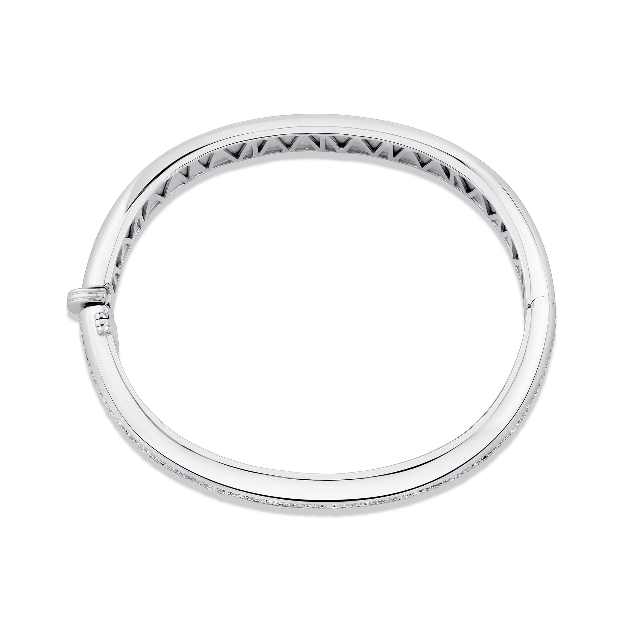 MICHAEL M Bracelets Silver Orb Split Hinged Bracelet