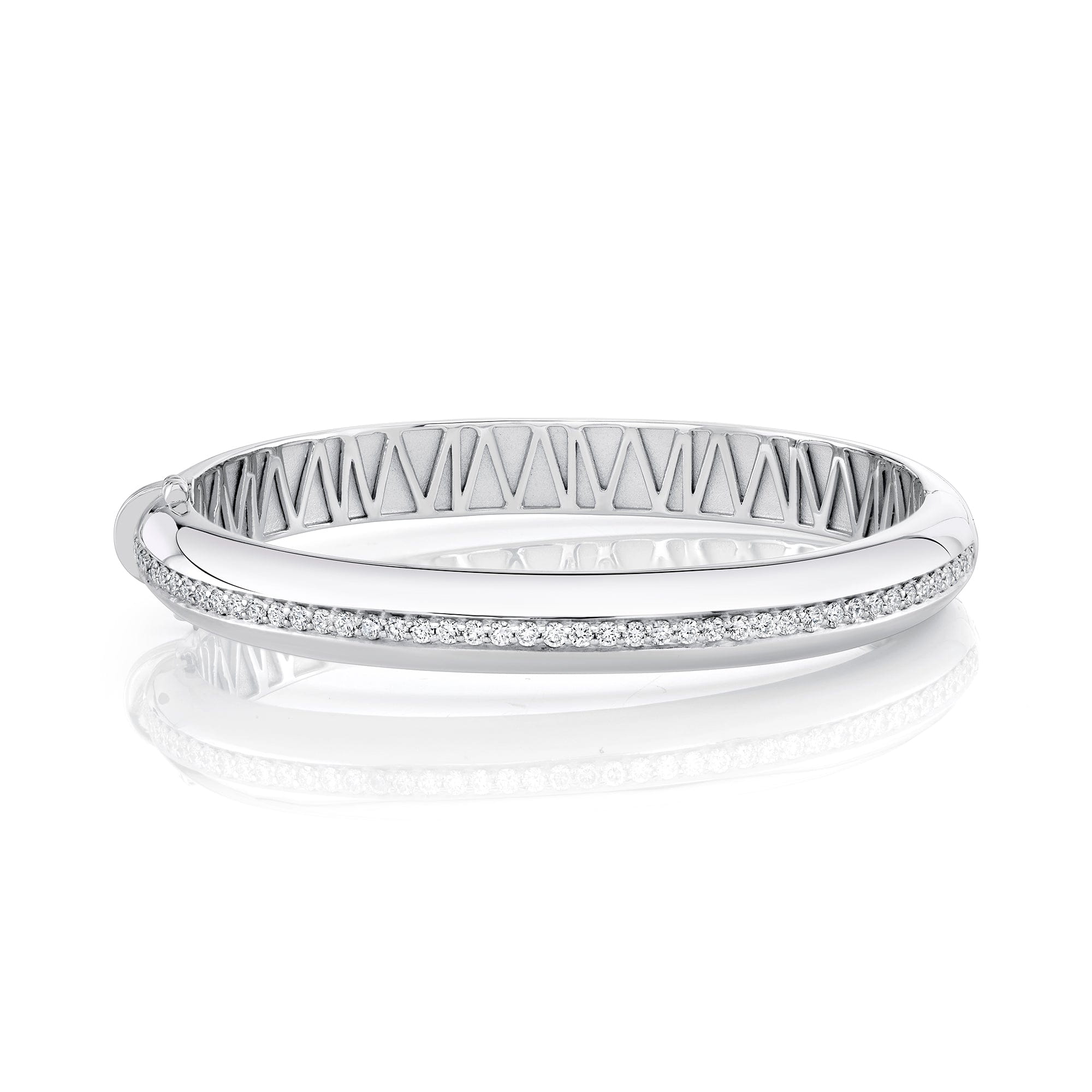 MICHAEL M Bracelets Silver Orb Split Hinged Bracelet