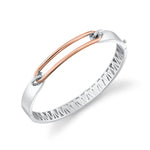 MICHAEL M Bracelets Silver with 18K Rose Gold / Small Luxe Link Bracelet in Gold & Silver S-BR361S-HP
