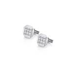 MICHAEL M Cufflinks 14K White Gold Men's Tetra Octagon Cuff Links CL104