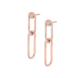 MICHAEL M Earrings 14K Rose Gold Couplet Earrings ER353