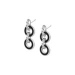 MICHAEL M Earrings 14K White Gold / Black Chroma Arch Drop Earrings ER493BK