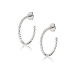 MICHAEL M Earrings 14K White Gold Cloud Hoops ER390