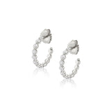 MICHAEL M Earrings 14K White Gold Cloud Huggies ER389WG