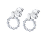 MICHAEL M Earrings 14K White Gold Cloud Single Drop Earrings ER386-M