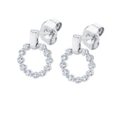 MICHAEL M Earrings 14K White Gold Cloud Single Drop Earrings ER386-M