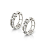 MICHAEL M Earrings 14K White Gold Europa Hoops ER445