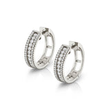 MICHAEL M Earrings 14K White Gold Europa Hoops ER445