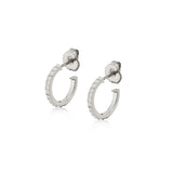 MICHAEL M Earrings 14K White Gold Foundation Huggie Hoops ER376