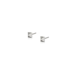 MICHAEL M Earrings 14K White Gold Foundation Pyramid Stud Earrings ER371