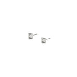 MICHAEL M Earrings 14K White Gold Foundation Pyramid Stud Earrings ER371