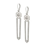 MICHAEL M Earrings 14K White Gold Hex Dagger Earrings ER515